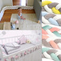 300cm Infant Baby Plush Bumper Bed Bedding Crib Cot Braid Cushion Protector Decorations