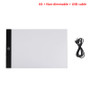 A3/A4 LED Art Craft Drawing Copy Tracing Tattoo LED Light Box Board Pad Thin with USB Cable