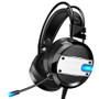 A10 Wired Gaming Headset Bass Noise Cancelling 7.1 Channel Headphone Over-ear With Mic LED Light for PC Computer (Star black)