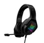 ONIKUMA X4 3.5mm USB Wired Headphone 360º Surounding Gaming Head-mounted Earphone RGB Luminous Computer Game Headset with Mic (Black)