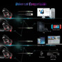 ONIKUMA K2A Gaming Headset LED Lights Noise Canceling Mic Wired Stereo Gaming Headphones Headset for PS4 Xbox Switch PC Laptop