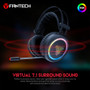 FANTECH HG15 RGB Light USB Virtual 7.1 Surround Sound Gaming Headset Headphone for PC Xbox PS4 with Adjustable Microphone (Black)