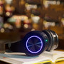 Luminous LED bluetooth 5.0 Headset Foldable Long Capacity Noise Reduction Call Headphone Support FM TF Card
