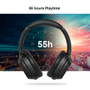 Geshang M98 bluetooth Headphone Active Noise Cancelling Headphones Wireless Headphones HIFI Stereo Foldable Headset With Mic (Black)