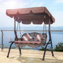195x125cm Swing Seat Top Cover 2-3 Seater Canopy Replacement Outdoor UV Protection Waterproof Rainproof Tent Sunshade