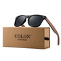 Wooden Polarized Sunglasses Mens Womens Square Glasses Bamboo Wood Glasses w/ Box