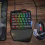 Portable Mini One Handed Gaming Keyboard RGB Backlit 35 Keys Gaming Keypad for PC Mobile Phone 35 Keys Mechanical keyboard