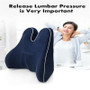 Memory Foam Seat Chair Lumbar Back Support Cushion Pillow