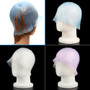 Pro Salon Dye Silicone Cap+Hook Hair Salon Color Coloring Highlighting Reusable Set Frosting Tipping Dyeing Color Tools