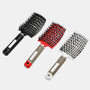 4 Color Hair Scalp Massage Comb Bristle Nylon Hairbrush Wet Curly Detangle Hair Brush for Salon Hairdressing Styling Tools