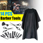 14Pcs Men's Barber Tools Beard Styling Comb Brush Set