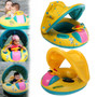 Adjustable Sunshade Baby Swim Inflatable Float Seat Boat Swimming Ring