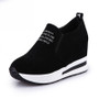 TENGOO Ldy-A Women Leisure Platform Hidden Wedge Heels Slip on Sneakers Shoes Sports Shoes