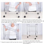 3/4 Layer Kitchen Trolley Wheeled Cart Vegetable Rack Fruit Spice Storage Rack