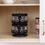 16 Jar Rotating Spice Rack Carousel Kitchen Storage Holder Condiments