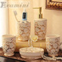 Ceramic Bathroom Set Five Piece Of Bathroom Item Fashion Modern Toothbrush Holder Bathroom Accessories Creative Coupletoilet Was