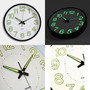 12" 12 Inch Luminous Wall Clock Glow In The Dark Silent Quartz Indoor/Outdoor Green Noctilucent