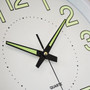 12" 12 Inch Luminous Wall Clock Glow In The Dark Silent Quartz Indoor/Outdoor Green Noctilucent