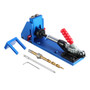 Wood Working Tool Pocket Hole Jig with Toggle Clamp and Step Drill Bit