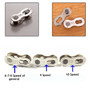 Two Durable Silver Bicycle Chain KMC Magic Buckle of 6-7-8-9-10 Speed Button