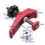 Drillpro Red Quick Acting Hold Down Clamp Aluminum Alloy T-Slot T-Track Clamp Set Woodworking Tool for Woodworking Table