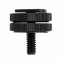 1/4 Inch Dual Thumb Screw Flash Cold Hot Shoe Camera Adapter Mount for GoPro DSLR