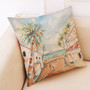 Honana 45x45cm Home Decoration Colorful Beach Patterns Cotton Linen Pillow Case Sofa Cushion Cover