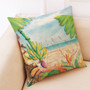 Honana 45x45cm Home Decoration Colorful Beach Patterns Cotton Linen Pillow Case Sofa Cushion Cover