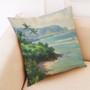 Honana 45x45cm Home Decoration Colorful Beach Patterns Cotton Linen Pillow Case Sofa Cushion Cover