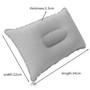 Folding Double Sided Inflatable Pillow Suede Fabric Cushion Camping Home Bedding Decor