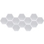 12Pcs 18.4cm Mirror Wall Sticker Hexagon Removable Acrylic 3D Mirror Self Adhesive DIY Decor