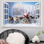 Christmas 2017 Santa Claus Gift Can Removed Wall Stickers