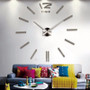 Modern DIY Wall Clock Large Frameless 3D Wall Clock Mirror Stickers Silent Home Living Room Office Decor