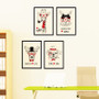 Photo Picture Frames Stickers Wall Decor Removable Animal Colorful Square Frame Picture Frames for Wall Stickers