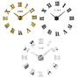 Modern Design DIY Large Decorative 3D Wall Clock Reloj Pared Adhesivo Roman Numerals Mirror Big Clocks Stickers Watches