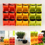 2-Pocket Vertical Wall Planter Self Watering Hanging Flower Pot Garden Decoration