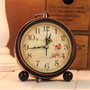 Vintage Aralm Clock Table Desk Wall Clock Retro Rural Style Decorative Home Decor Clock
