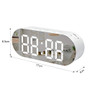 Digoo DG-DM3 Digital Mirror Surface Alarm Clock Dimmer Large LED Display with Dual USB Charge