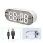 Digoo DG-DM3 Digital Mirror Surface Alarm Clock Dimmer Large LED Display with Dual USB Charge