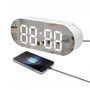 Digoo DG-DM3 Digital Mirror Surface Alarm Clock Dimmer Large LED Display with Dual USB Charge