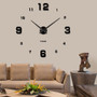 Modern Mute DIY Frameless Large Wall Clock 3d Mirror Sticker Metal Big Watches Home Office Decorations