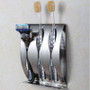 1Pcs Stainless Steel Wall Mount Toothbrush Holder 3/2 Hook Self-Adhesive Tooth Brush Organizer Box Bathroom Accessories