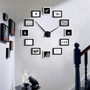12 Frame Photo Wall Clock Modern Nordic Style Living Room Home Decor