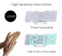 Loskii HC-26 3D Colorful LED Digital Clock Remote Control Temperature Alarm Clock