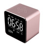 Loskii HC-25 2 in 1 Rechargeable Mirror LCD Screen Mini Blue Speaker Alarm Clock Support AUX TF Card