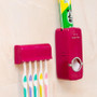 1 Set Tooth Brush Holder Automatic Toothpaste Dispenser + 5 Toothbrush Holder Toothbrush Wall Mount Stand Bathroom Tools