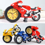 Creative Lazy Student Kids Cartoon Portable Clock Personality Bedroom Mini Clock Motorcycle Alarm Clock