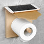Toilet Loo Wooden Roll Paper Holder Bathroom Wall Mounted Roll Storage Rack Tissue Box