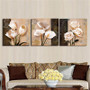 3Pcs Orchid Rose Flower Combination Painting On Canvas Frameless Drawing Home Wall Decor Paper Art