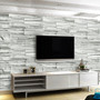 10m Rustic Grey Brick Self Adhesive Wallpaper Home Living Room Decoration Wall Sticker Roll